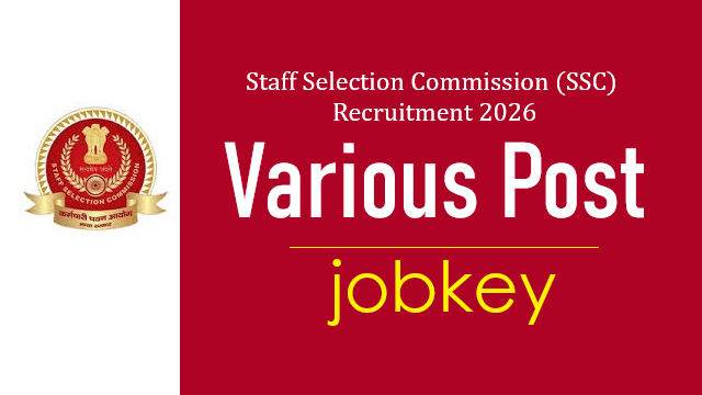 SSC Selection Post 14th Online Form 2026-jobkey